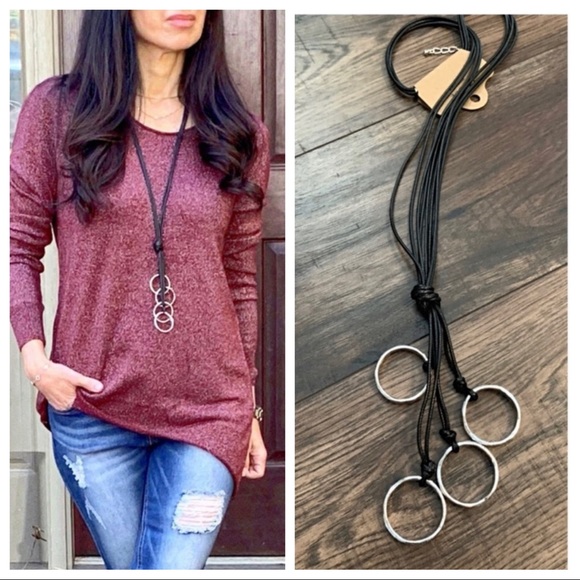 Jewelry - ✨LAST ONE ✨PARIS✨Hammered ring cascade on leather